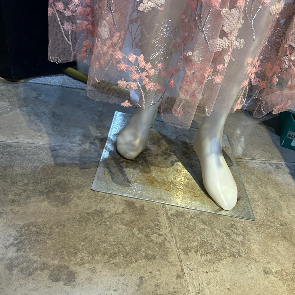 Self-Portrait Pink Floral Midi Dress - Picture 8 of 12